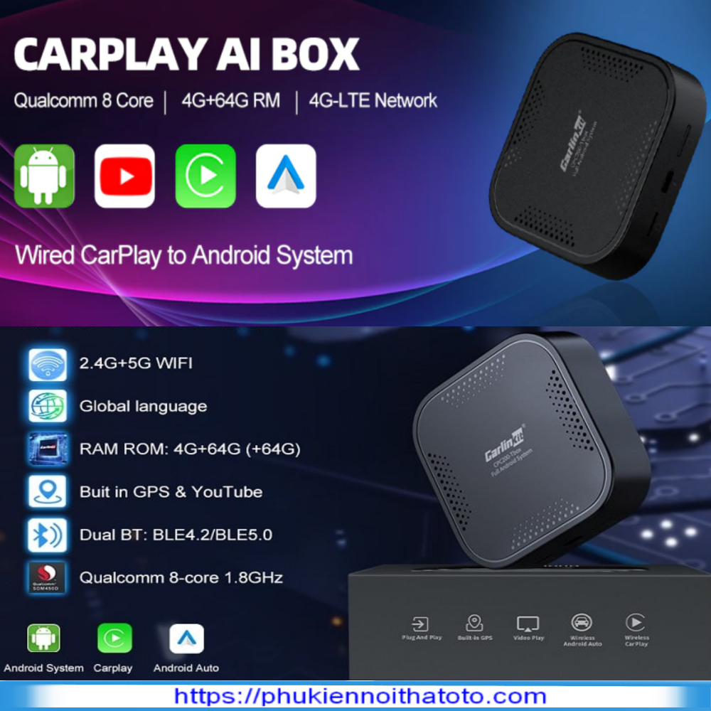 Android box ô tô Carlinkit Tbox